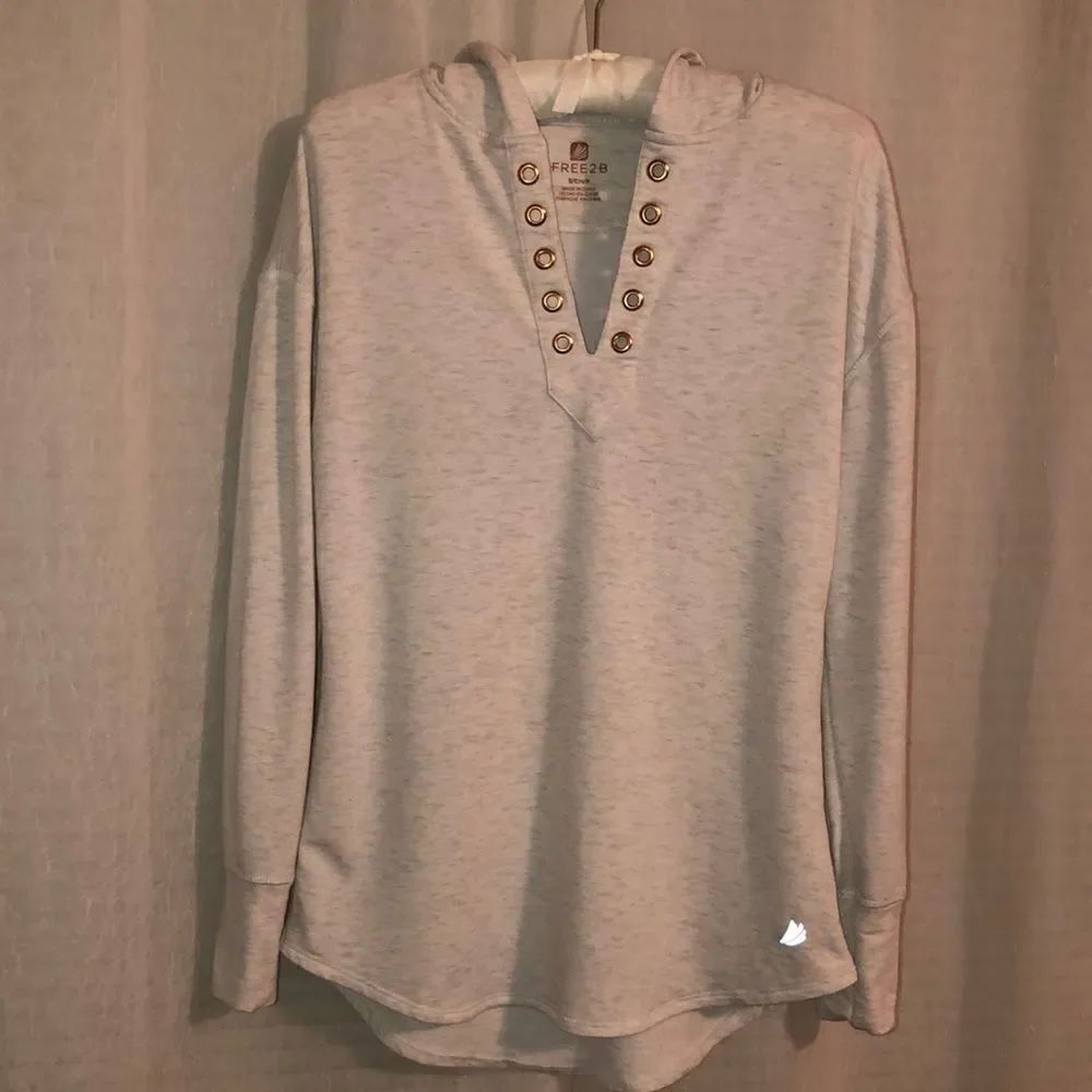 FREE2B S GUC Light Sweatshirt Lace Up Hoodie